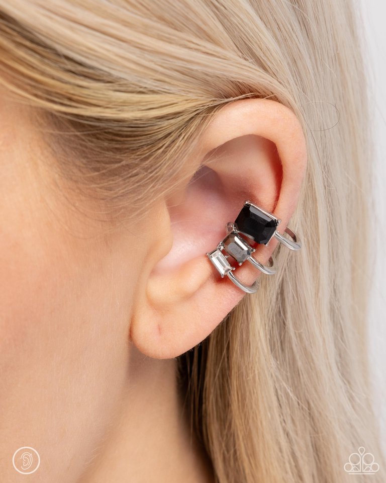 Impressive Shimmer - Silver - Paparazzi Earring Image