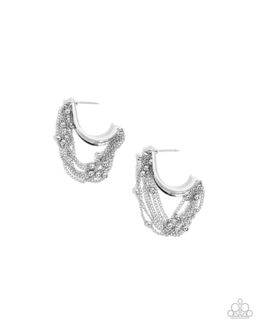 Immaculate Impression - Silver - Paparazzi Earring Image