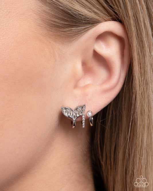 Mythical Marina - White - Paparazzi Earring Image