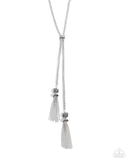 Paparazzi Necklace ~ Tassel Transit - White