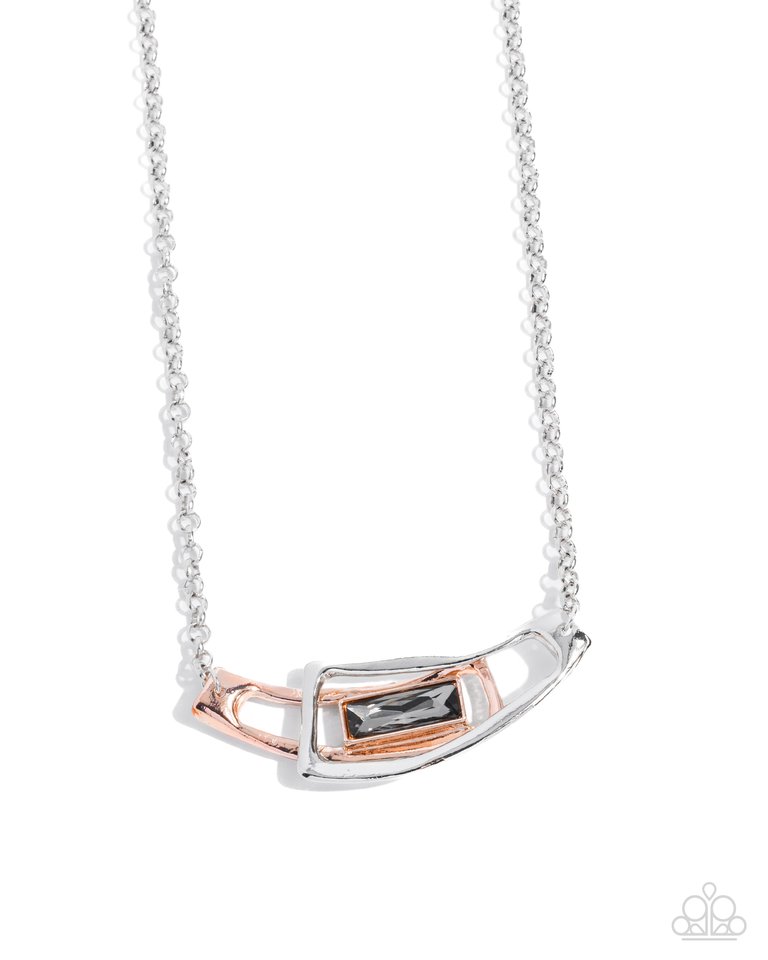 Interlocked Improv - Silver - Paparazzi Necklace Image