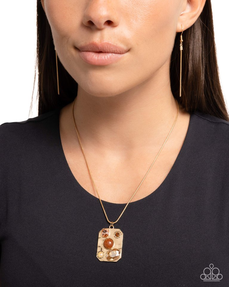 Admirably Abstract - Brown - Paparazzi Necklace Image