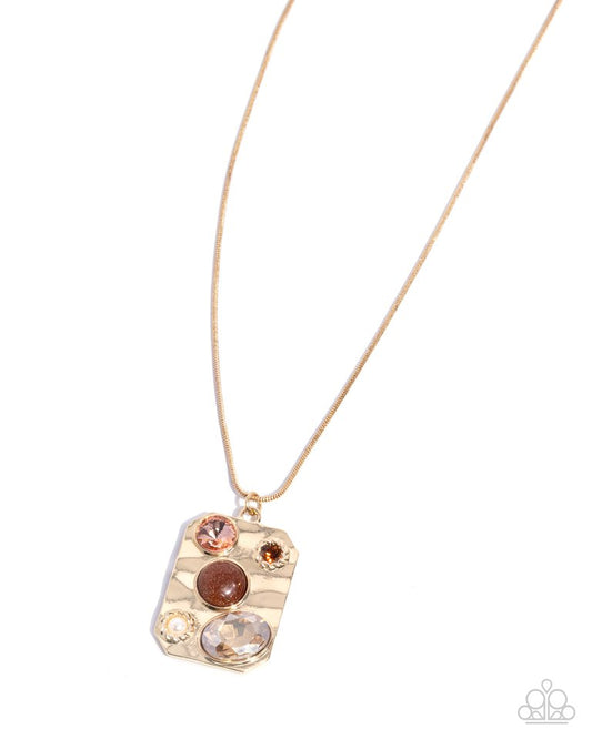 Admirably Abstract - Brown - Paparazzi Necklace Image