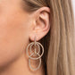 Geometric Glitz - Gold - Paparazzi Earring Image