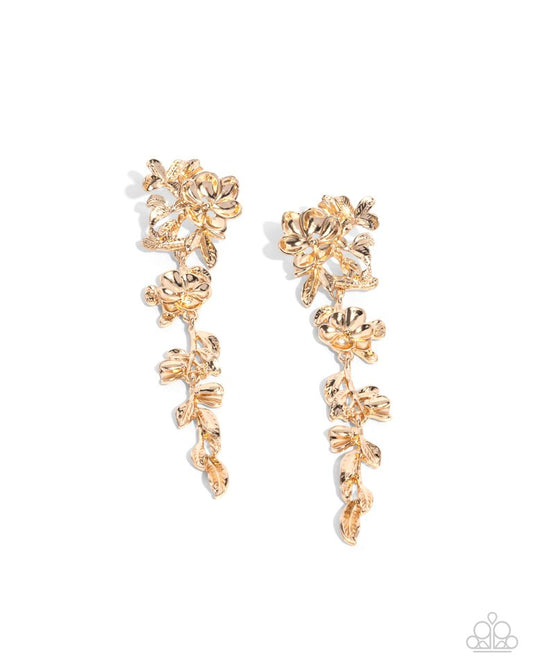 Generous Garden - Gold - Paparazzi Earring Image