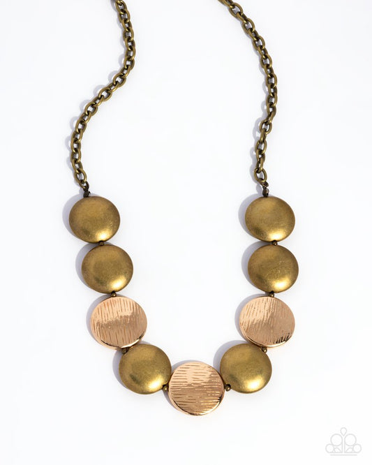 Engraved Energy - Brass - Paparazzi Necklace Image