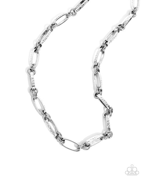 Trenchant Texture - Silver - Paparazzi Necklace Image