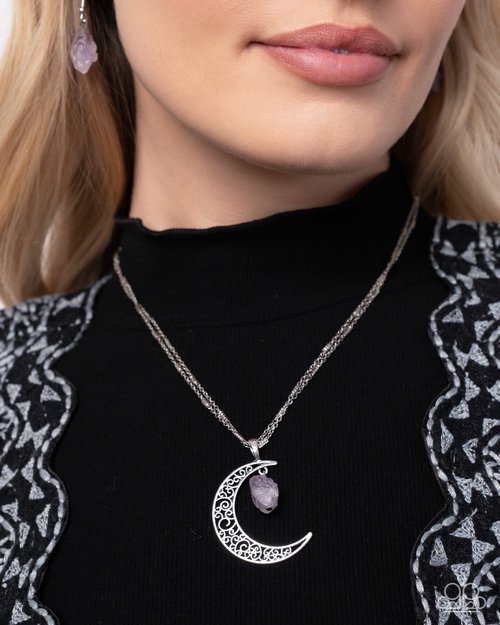 Crescent Charm - Paparazzi Necklace Image