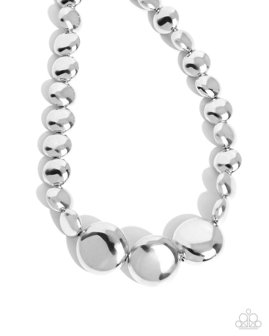 Reflective Roar - Silver - Paparazzi Necklace Image