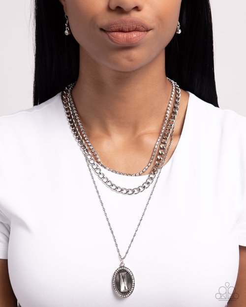 Edgy Empire - White - Paparazzi Necklace Image