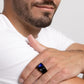 Trenchant Triangle - Blue - Paparazzi Ring Image