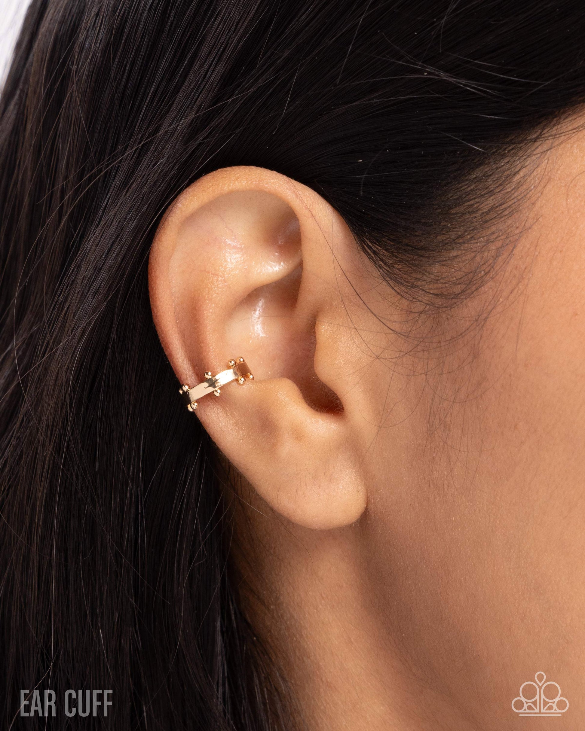 Studded Simplicity - Gold - Paparazzi Earring Image