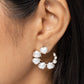 Castle Courting - White - Paparazzi Earring Image