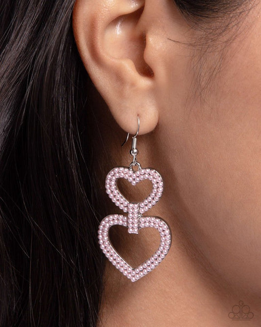 Dedicated Darling - Pink - Paparazzi Earring Image