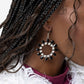 Wreathed Wish - Black - Paparazzi Earring Image