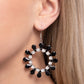 Wreathed Wish - Black - Paparazzi Earring Image