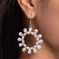 Wreathed Wish - White - Paparazzi Earring Image