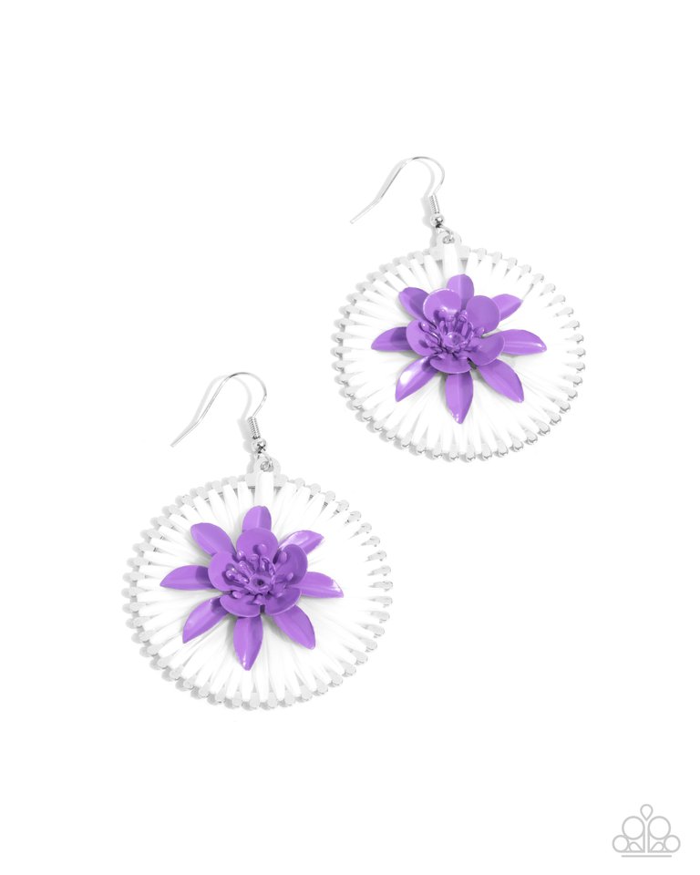 Dancing Daydream - Purple - Paparazzi Earring Image