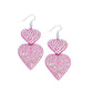 Never Enough Sparkle - Pink - Paparazzi Earring Image