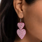 Never Enough Sparkle - Pink - Paparazzi Earring Image