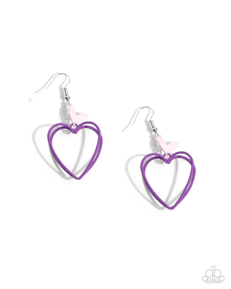 Acceptable Affection - Purple - Paparazzi Earring Image