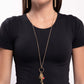 Trendy Tassel - Gold - Paparazzi Necklace Image