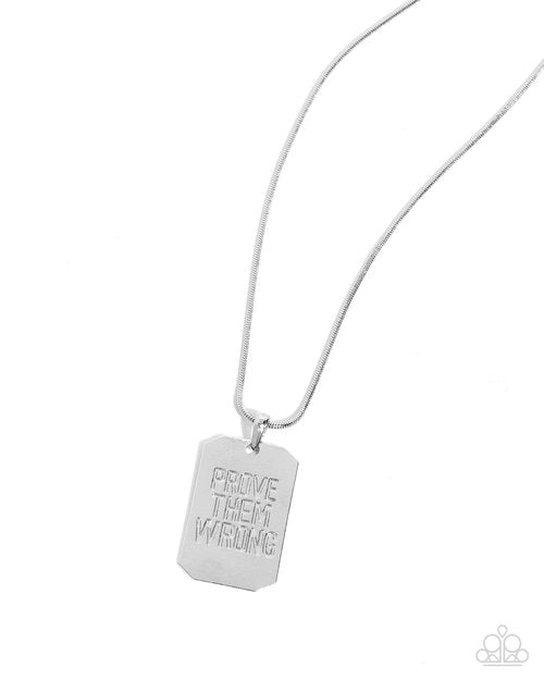 Prove Them Wrong - Silver - Paparazzi Necklace Image