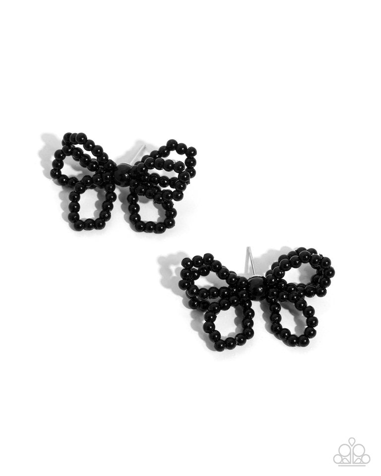 Opera Fanatic - Black - Paparazzi Earring Image