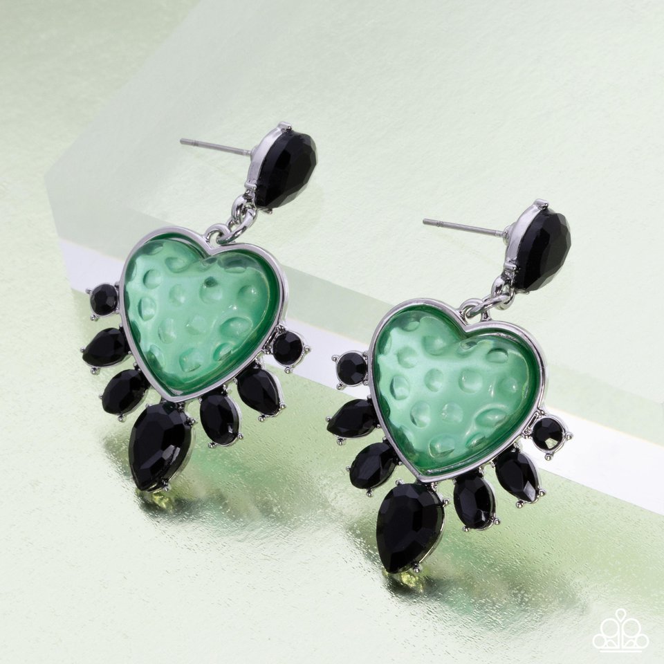 Resort Radiance - Green - Paparazzi Earring Image