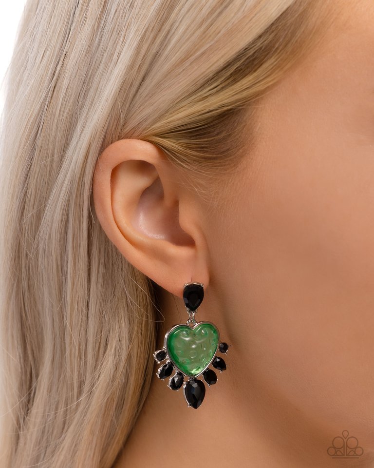 Resort Radiance - Green - Paparazzi Earring Image