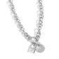 Locked Lady - White - Paparazzi Necklace Image