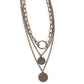 Hammered Halo - Brass - Paparazzi Necklace Image