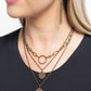Hammered Halo - Brass - Paparazzi Necklace Image