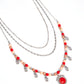 Touching Teardrops - Red - Paparazzi Necklace Image