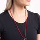 Bolo Bow - Red - Paparazzi Necklace Image