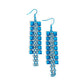 Forceful Fringe - Blue - Paparazzi Earring Image