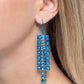 Forceful Fringe - Blue - Paparazzi Earring Image