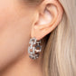 Geometric Glimpse - White - Paparazzi Earring Image