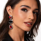 Entertaining the Thought - Red - Paparazzi Earring Image