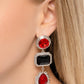 Entertaining the Thought - Red - Paparazzi Earring Image
