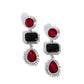 Entertaining the Thought - Red - Paparazzi Earring Image