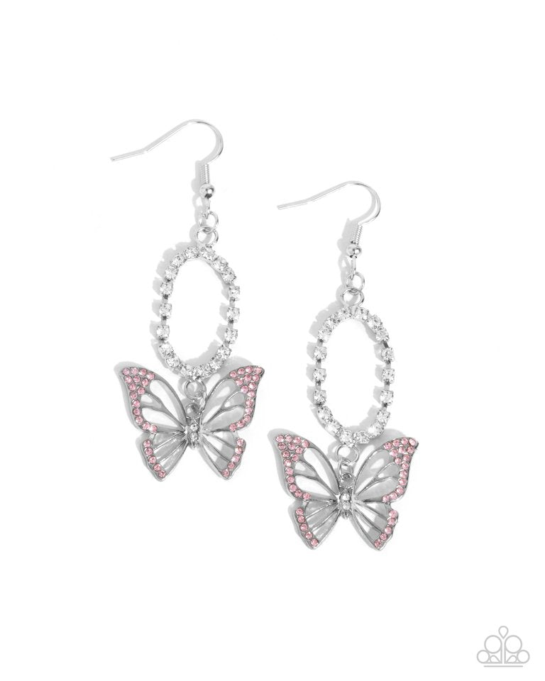 Aerial Avenue - Pink - Paparazzi Earring Image