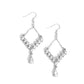 Dripping Drama - White - Paparazzi Earring Image