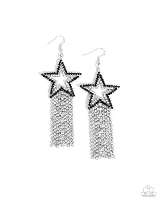 Sunset Superstar - Black - Paparazzi Earring Image