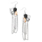 Decadent Distance - Black - Paparazzi Earring Image