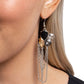 Decadent Distance - Black - Paparazzi Earring Image