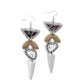 Shape Shifting Stones - Black - Paparazzi Earring Image
