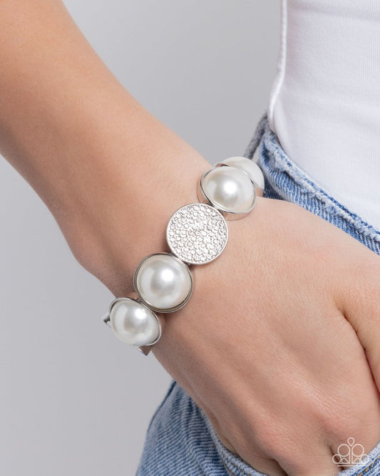 Believable Bling - White - Paparazzi Bracelet Image