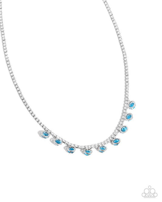 Conveying Charm - Blue - Paparazzi Necklace Image