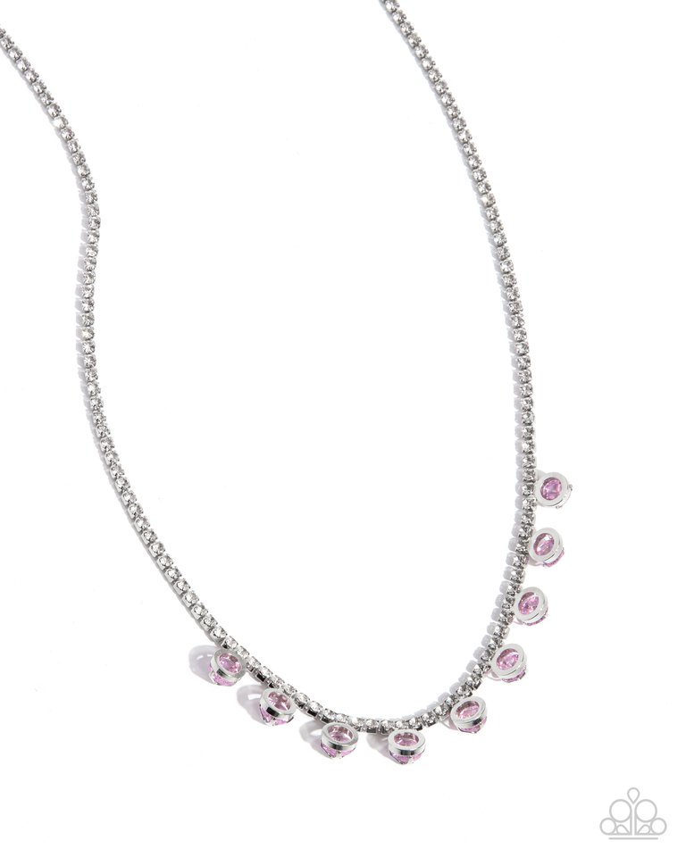 Conveying Charm - Pink - Paparazzi Necklace Image